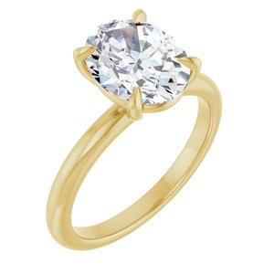 Hadar Claw-Prong Engagement Ring in 18K Yellow Gold, shown with an assumed 2 carat center diamond