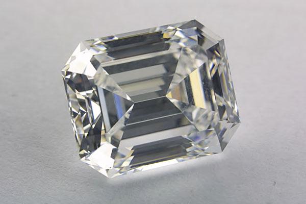 Emerald-cut 13-carat D-color VVS2 GIA-certified natural HPHT diamond