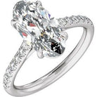 Hadar Claw-Prong Accented Engagement Ring in 18K White Gold, shown with an assumed 2 carat center diamond