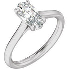 Hadar Claw-Prong Solitaire Engagement Ring in 18K White Gold, shown with an assumed 2 carat center diamond