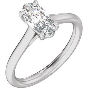 Hadar Claw-Prong Solitaire Engagement Ring in 18K White Gold, shown with an assumed 2 carat center diamond