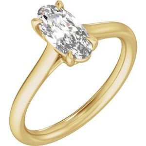 Hadar Claw-Prong Solitaire Engagement Ring in 18K Yellow Gold, shown with an assumed 2 carat center diamond