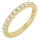 Hadar French-Set Accented Engagement Ring or Band in 18K Yellow Gold, shown with an assumed 2 carat center diamond