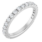 Hadar French-Set Accented Engagement Ring or Band in 18K White Gold, shown with an assumed 2 carat center diamond