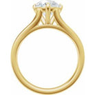 Hadar Claw-Prong Split Shank Solitaire Engagement Ring or Band in 18K Yellow Gold, shown with an assumed 2 carat center diamond