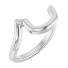 Hadar Two-Stone Engagement Ring or Band in 18K White Gold, shown with an assumed 2 carat center diamond