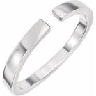 Hadar Two-Stone Engagement Ring or Band in 18K White Gold, shown with an assumed 2 carat center diamond
