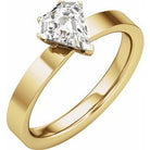 Shield Solitaire Engagement Ring in 14K Yellow Gold