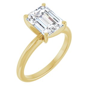 Hadar Engagement Ring in 18K Yellow Gold, shown with an assumed 2 carat center diamond