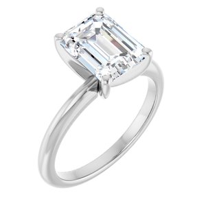 Hadar Engagement Ring in 18K White Gold, shown with an assumed 2 carat center diamond
