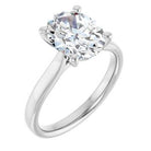 Hadar Engagement Ring in 18K White Gold, shown with an assumed 2 carat center diamond