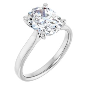 Hadar Engagement Ring in 18K White Gold, shown with an assumed 2 carat center diamond