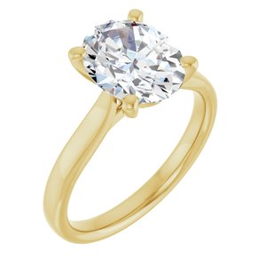 Hadar Engagement Ring in 18K Yellow Gold, shown with an assumed 2 carat center diamond