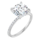 Hadar Accented Engagement Ring in 18K White Gold, shown with an assumed 2 carat center diamond