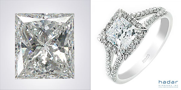 Princess Cut Diamond Halo Engagement Ring Under $5,000