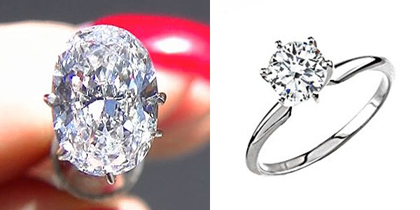 Oval Brilliant Diamond Engagement Ring Under $5,000