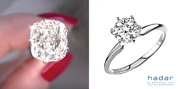 Cushion Cut Diamond Solitaire Engagement Ring Under $5,000